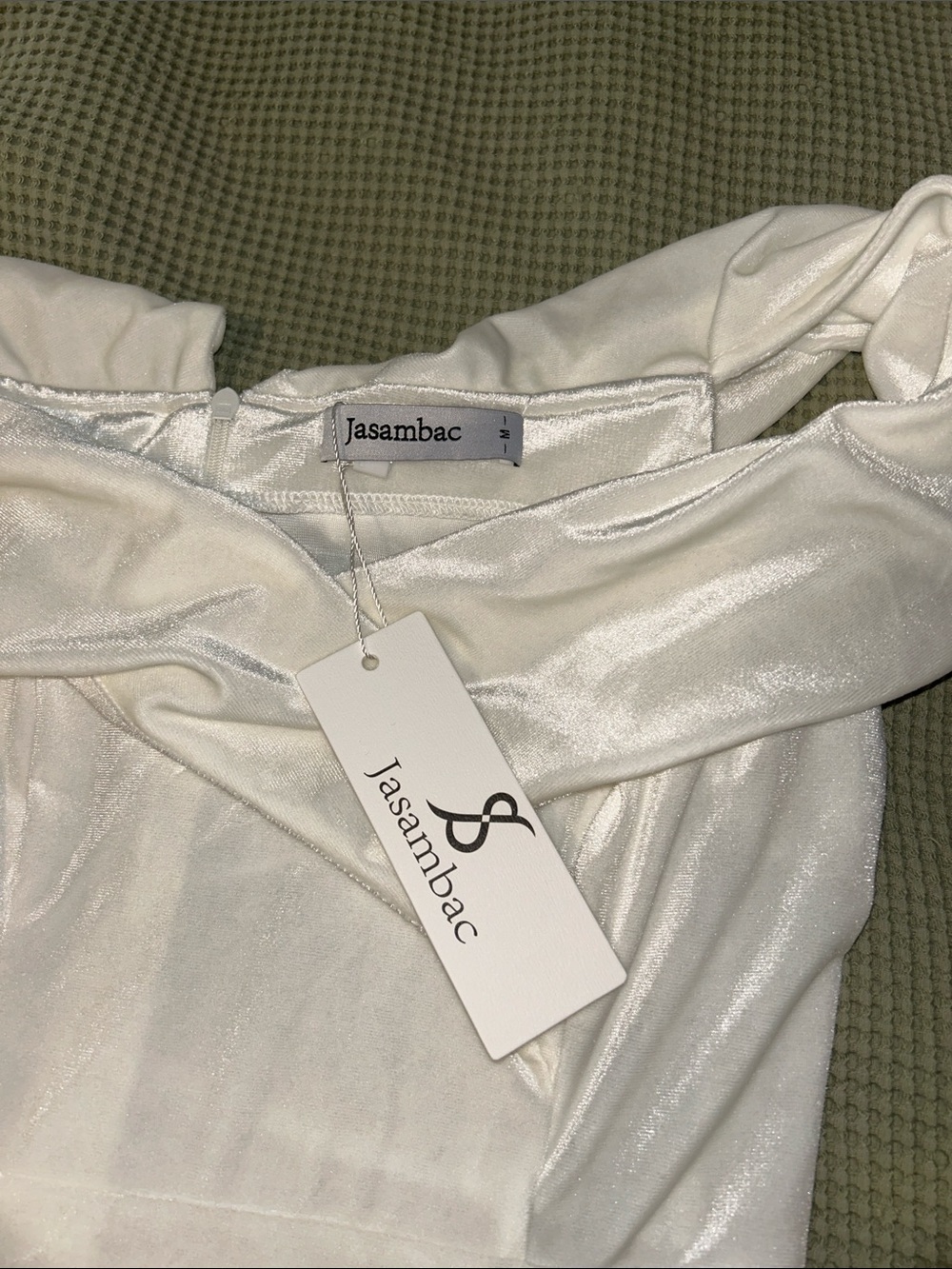 Off-Shoulder High-Low White Dress - Picture 6 of 6